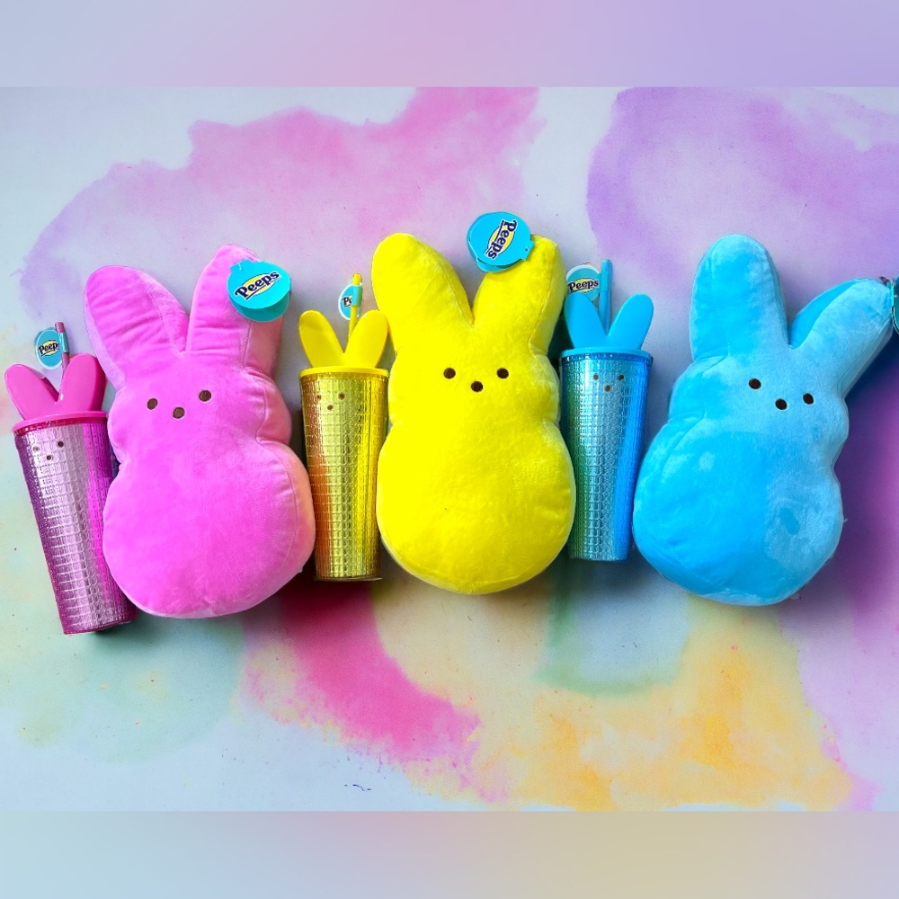 Peeps plushie and tumbler Easter set